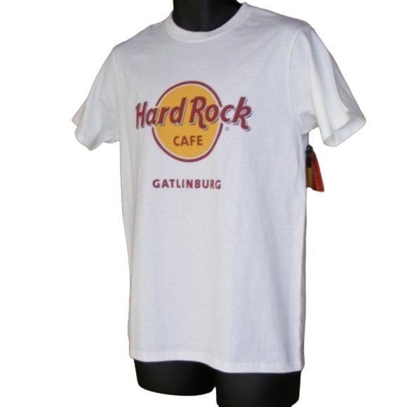 HARD ROCK CAFE Tee, S Defunct Gatlinburg, New/Flaw, White, Short sleeves - Picture 4 of 8